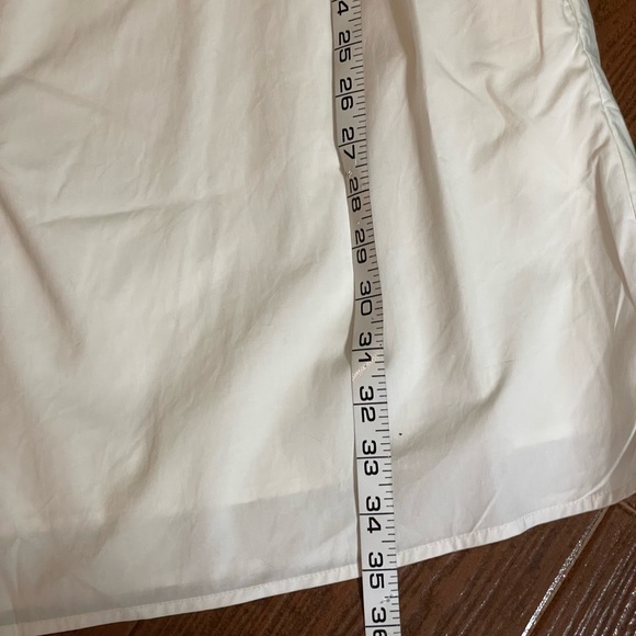 Banana Republic on off shoulder White Cotton Dress size large short sleeve lined - Picture 11 of 16